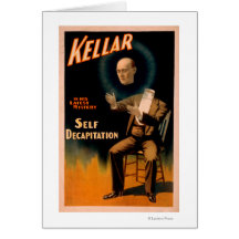 Kellar performing Self Decapitation Magic Card