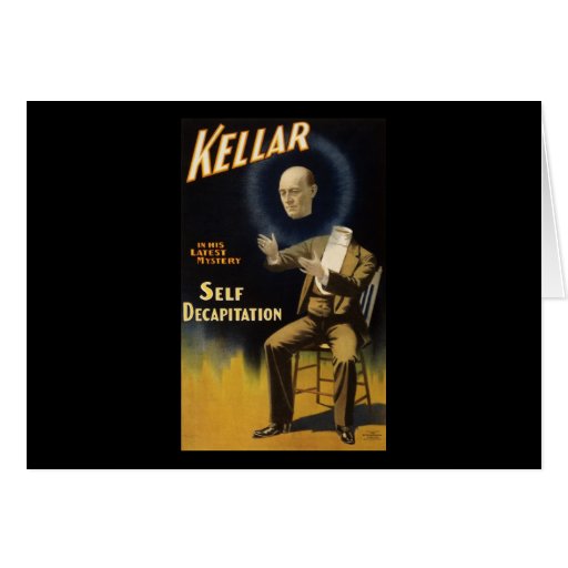 Kellar self decapitation card