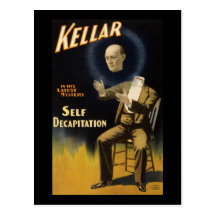 Kellar self decapitation post card