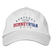 Kentucky Mitt Romney Paul Ryan 2012 Embroidered Baseball Cap