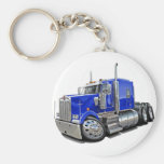 Kenworth w900 Blue Truck Keychain