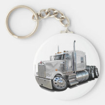 Kenworth w900 White Truck Key Chains