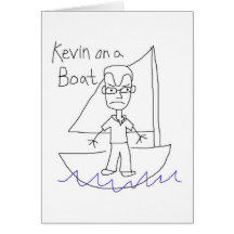 Kevin on a Boat Card