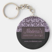Key Chain Interior Design Damask Purple