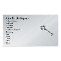 Key To Antiques Antique Market Business Cards