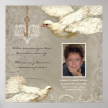 Key to my Heart Dove Bereavement Memorial Print