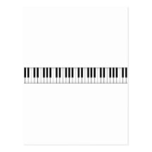 Keyboard / Piano Keys: Postcard