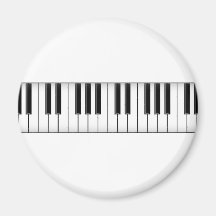 Keyboard / Piano Keys: Refrigerator Magnet