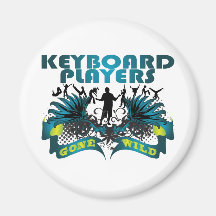 Keyboard Players Gone Wild Fridge Magnets