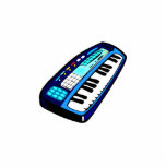 KeyboardElectricBlue Photo Sculpture