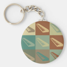 Keyboards Pop Art Key Chain
