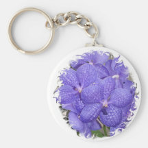 Keychain African Violets Purple Flowers Bouquet