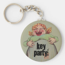 Keychain Key Party Fun Humour LOL Lady laughing