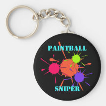 KEYCHAIN PAINTBALL SNIPER ALL CLOSE IN PAINT SHOTS
