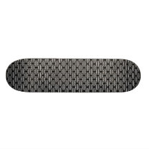 Keyhole Effect - Black and White Skateboard