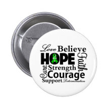 Kidney  Cancer Collage of Hope Pinback Button