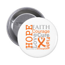 Kidney Cancer Hope Faith Motto Buttons