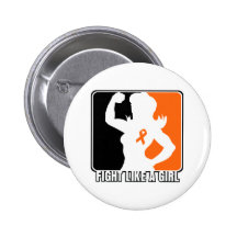 Kidney Cancer Strength Fight Like A Girl v2 Button