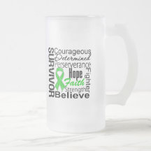 Kidney Cancer Survivor Collage Green Mugs