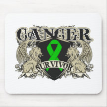 Kidney Cancer Survivor Mens Heraldry Mouse Pad