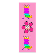 Kid's Bookmark Girls Bugs Flower Business Card Template