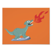 Kids Fire-Breathing Dinosaur Art by Jeff Nevins Photo Print