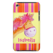 Kids girls named pony yellow ipod case iPod Case-Mate cases