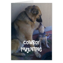 Kids Grow Up with Your Help - Cowboy Parenting Greeting Cards