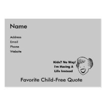 Kids No Way Business Card Templates