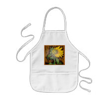 Kids painted Sunflower apron
