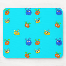 Kid's Placemat Mousepad Light Blue Bugs