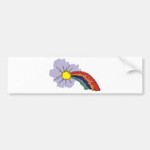 kids rainbow design bumper stickers