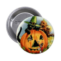 Kids Vintage Halloween Pinback Buttons