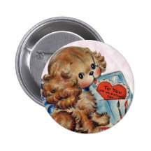 Kid's Vintage Puppy Valentine Pin