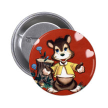 Kid's Vintage Teddy Bear Valentine Pin