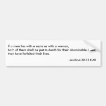 Kill Homosexuals Bumper Sticker