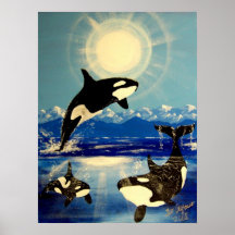 killer orca whale posters