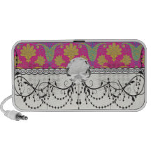 kinda hippie bright damask PC speakers