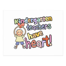 Kindergarten Teachers Have Heart Post Cards
