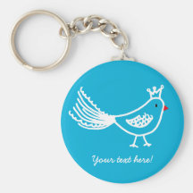 King Bird Blue Keychains