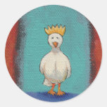 King bird - fun expressive original painting art sticker