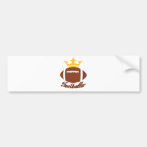 King Footballer Bumper Sticker