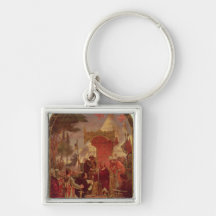 King John Granting the Magna Carta in 1215, 1900 Keychains