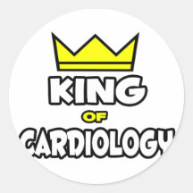 King of Cardiology Round Stickers