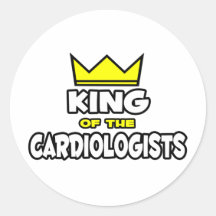 King of the Cardiologists Round Sticker