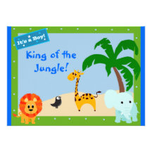 King of the jungle Shower invite