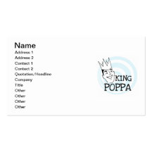 King Poppa T-shirts and Gifts Business Card