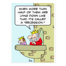 king prince lying down recession post card