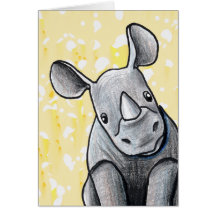 KiniArt Rhino Greeting Card