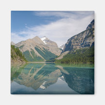 Kinney Lake and Mount Whitehorn near Mount Robson Refrigerator Magnet